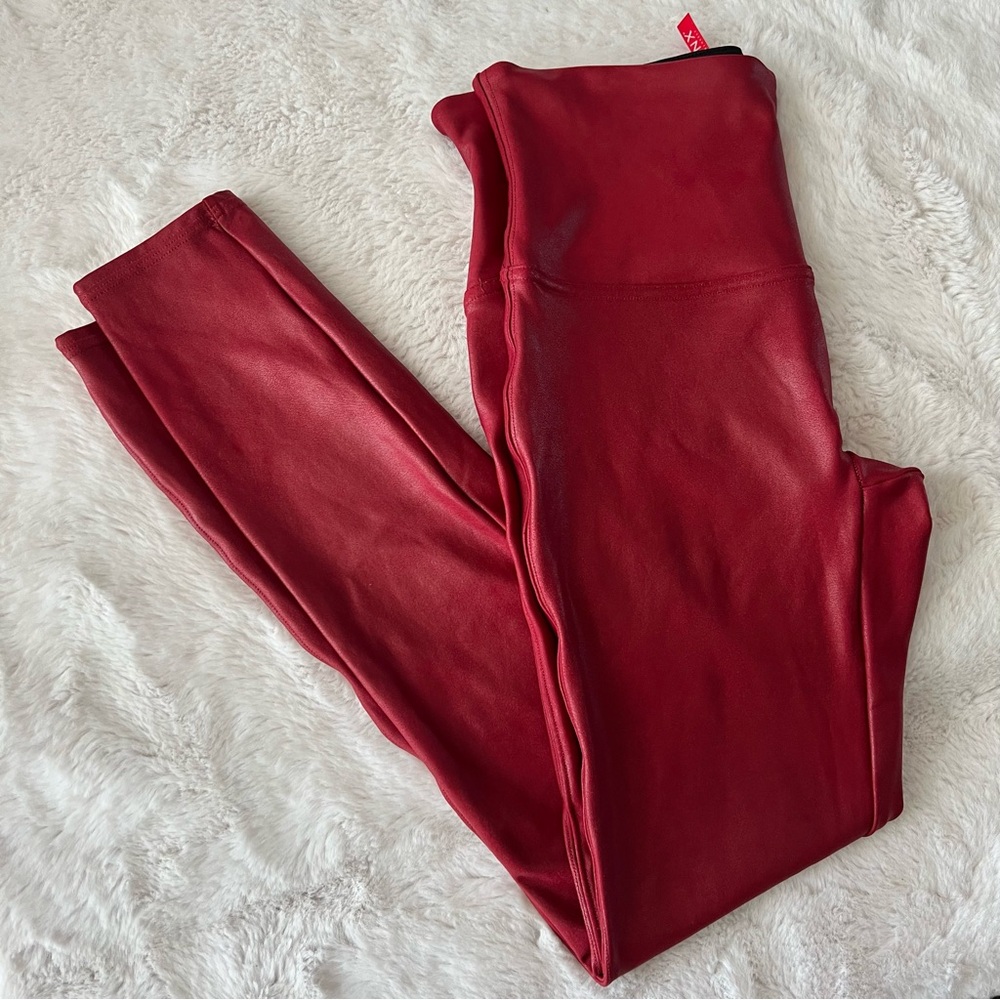 SPANX Faux Leather Leggings - RARE COLOR